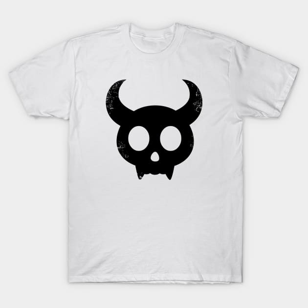 Cute Skull with Horns T-Shirt by PsychicCat